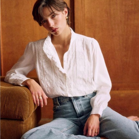 Sezane Tops - Sezane chemise chlo button down shirt